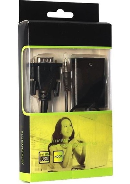 Powermaster PM-18637 VGA To HDMI Dönüştürücü Kablo