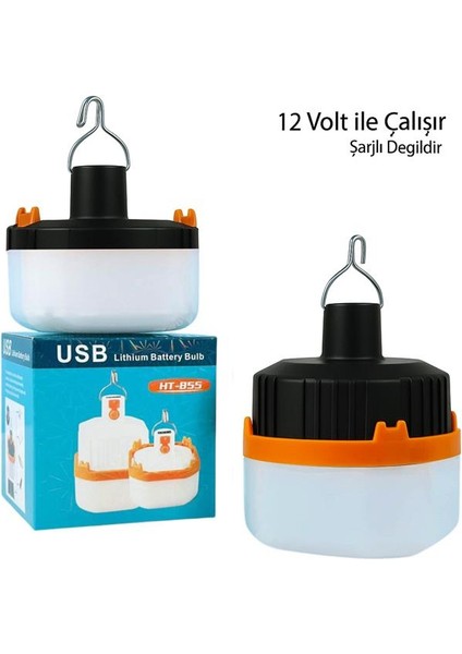 Powermaster HT-A11 12 Volt Siyah LED Lamba Krokodil Maşalı Uçlu 21 Smd Ledli