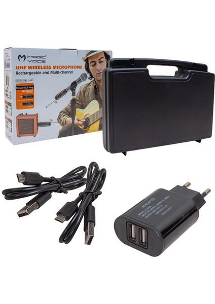 Magicvoice Uhf Gitar Tip Kablosuz Mikrofon (Genel Enstrümanlar Için) MV-19586