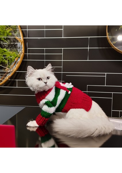 Kedi ve Köpek Için Noel Babalı ve Çizgili Yeni Yıl Kazağı fırsatları