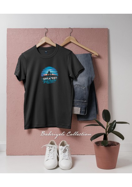 Oversize Worlds Greatest Father Tasarımlı T-Shirt