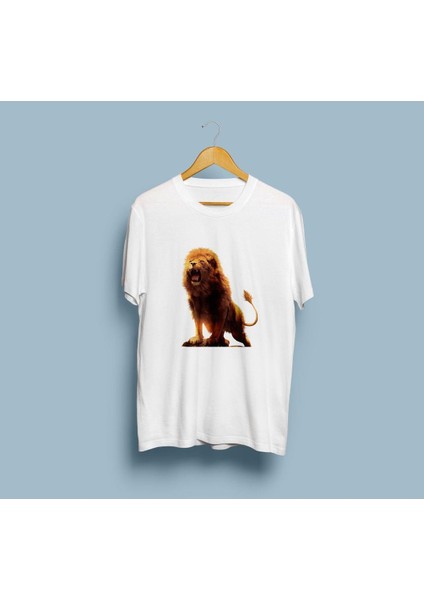 Oversize Aslan / Lion Tasarımlı T-Shirt