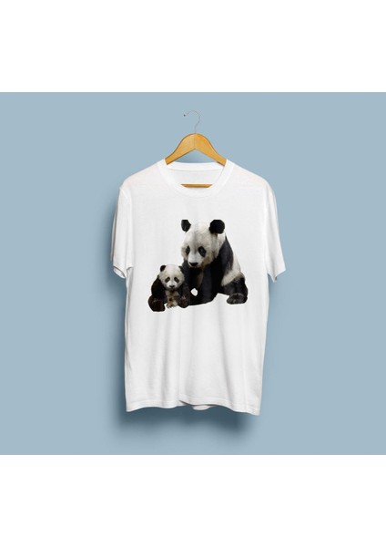 Oversize Panda Ailesi Tasarım T-Shirt fiyatları