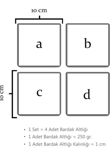 Baskılı Doğaltaş Bardak Altlığı 4'lü Set Desen Tile fırsatları