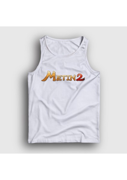 Unisex Beyaz Logo Oyun Metin2 Atlet