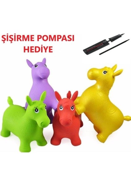 Elite Şişme Hayvan Geyik Şişme Eşek Zıp Zıp Pilates & Jimnastik Şişme Hayvan Boğa At Kuzu Çocuk Oyuncak 1 Adet
