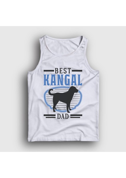 Unisex Beyaz Kangal Babası Dad Dog Hediye Atlet