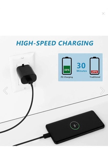 25W Pd Type-C Hızlı Şarj Seti – Akıllı Şarj Adaptörü + Type-C kablo dahil