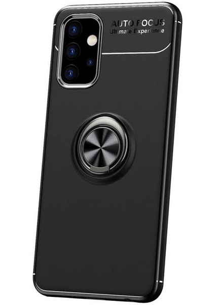 Samsung Galaxy A32 4g Kılıf Siyah-Siyah Draco Yüzüklü Silikon Orijinal Esnek Ince Geliştirilmiş Dayanıklı Darbe Karşıtı Yeni Nesil Tasarım (Samsung Galaxy A32 4g, Siyah-Siyah)