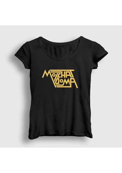 Kadın Siyah Logo Molchat Doma T-Shirt