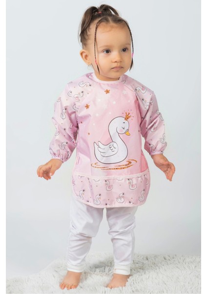 Elite Unisex Sıvı Geçirmez Aktivite ve Mama Önlüğü ( Kuğu - Unicorn ) 6-24 Ay 1 Adet modelleri