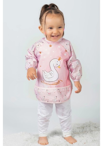 Elite Unisex Sıvı Geçirmez Aktivite ve Mama Önlüğü ( Kuğu - Unicorn ) 6-24 Ay 1 Adet fırsatları