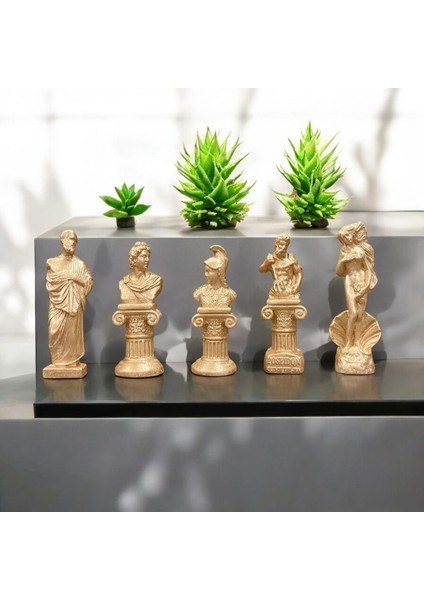 Elite Dekoratif Obje Biblo Yunan Seti 5 Parça Gold Renk (Model 2 Boyutludur) 1 Adet