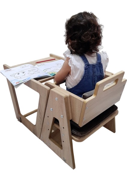 Elite Mama Sandalyesi Ahşap Mama Sandalyesi Katlanır Mama Sandalyesi Oyun Etkinlik Masa Sandalyesi 1 Adet fırsatları