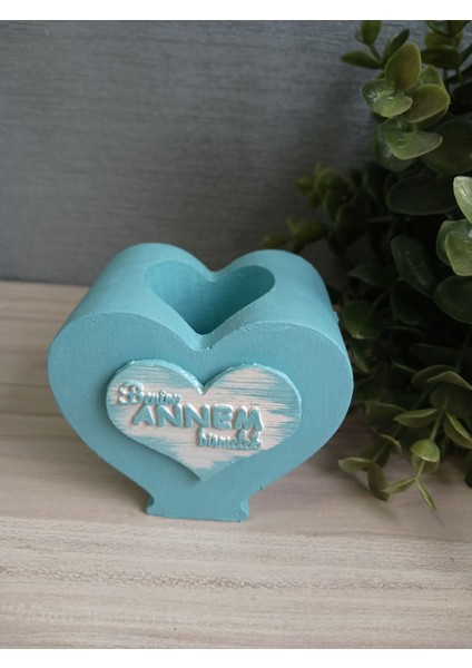 Elite Anneler Günü Dekoratif Kalp Saksı Çiçek 1 Adet