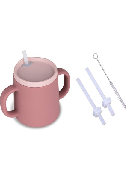 Elite Silikon 3 Aşamalı Eğitici Alıştırma Bardağı ve Temizleme Fırçası ve Yedek Pipet/ Betsy Bear 1 Adet