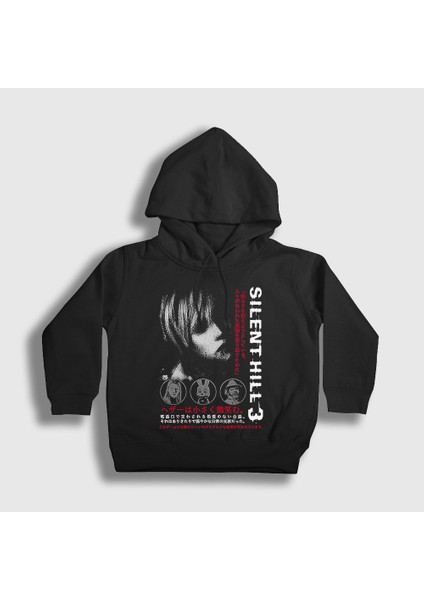 Unisex Çocuk Siyah Heather Mason Silent Hill 3 Kapüşonlu Sweatshirt