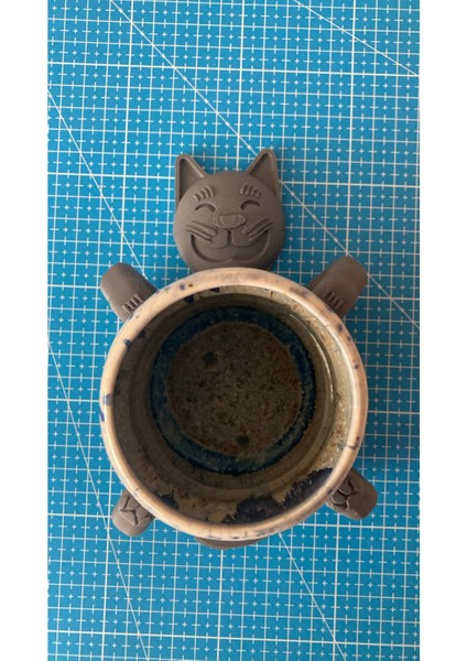 Elite 3D Kedi Bardak Altlığı Gri Cup Cuddler (Sevimli Dekoratif Altlık) 1 Adet
