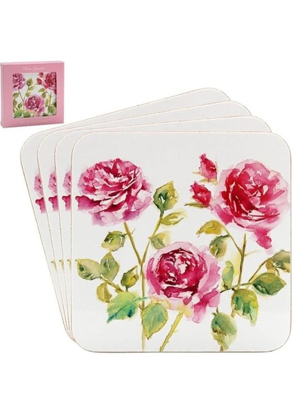 Elite Lesser & Pavey Rose Garden Serisi Shabby Chic Çiçek/pembe Gül Desenli Bardak/kupa Altlığı 1 Adet fırsatları