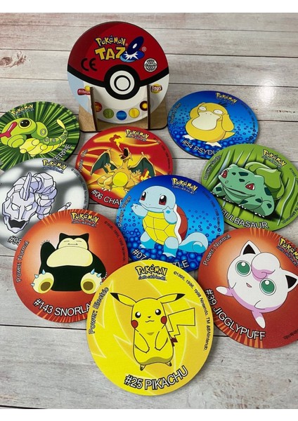 Elite Pokemon Set 10'lu Bardak Altlığı Taso, Pikachu, Bulbasaur, Caterpie, Squırtle, Jıgglypuff, Charızard 1 Adet
