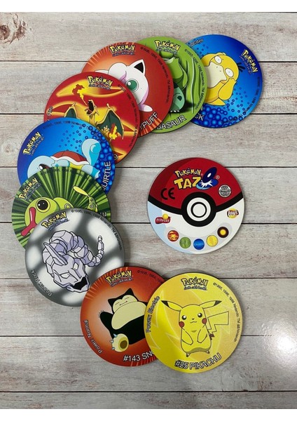 Elite Pokemon Set 10'lu Bardak Altlığı Taso, Pikachu, Bulbasaur, Caterpie, Squırtle, Jıgglypuff, Charızard 1 Adet