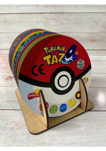 Elite Pokemon Set 10'lu Bardak Altlığı Taso, Pikachu, Bulbasaur, Caterpie, Squırtle, Jıgglypuff, Charızard 1 Adet