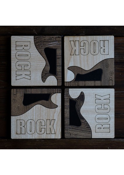 Elite Rock Gitar Bardak Altlığı 1 Adet