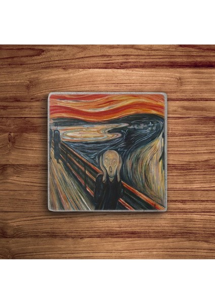 Elite Van Gogh Eserleri ve Tabloları Temalı Doğal Taş Traverten Bardak Altlığı 4 Lü Set 1 Adet modelleri