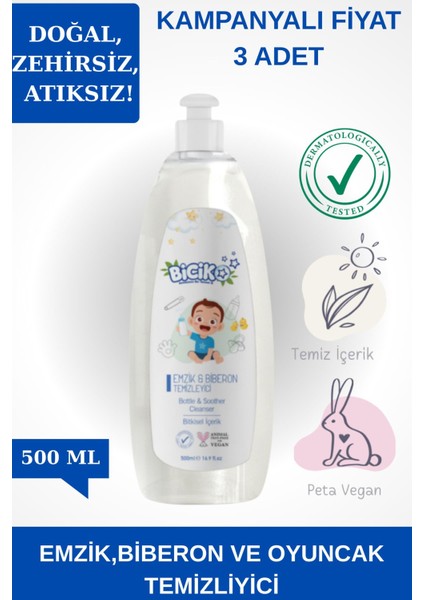Elite Emzik Biberon Temizleme 500ML 3 Adet 1 Adet
