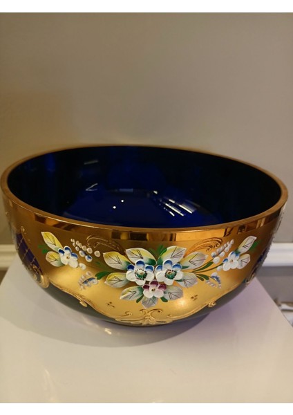 Elite Vintage Antika Kristal Dekoratif Kase 1 Adet