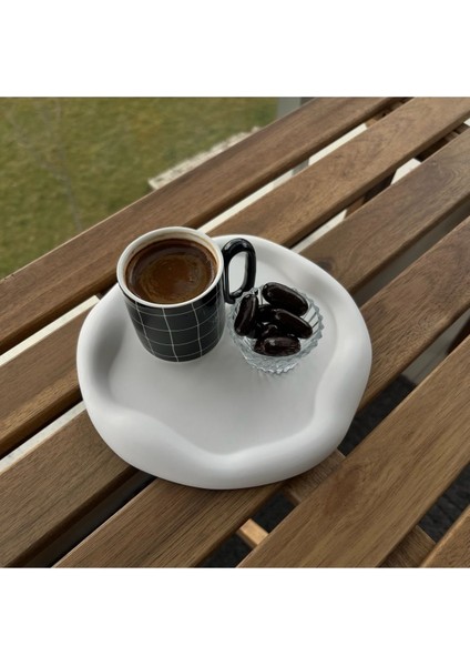 Elite Dalgalı Dekoratif Sunumluk, Takı Tabağı, Mumluk 1 Adet