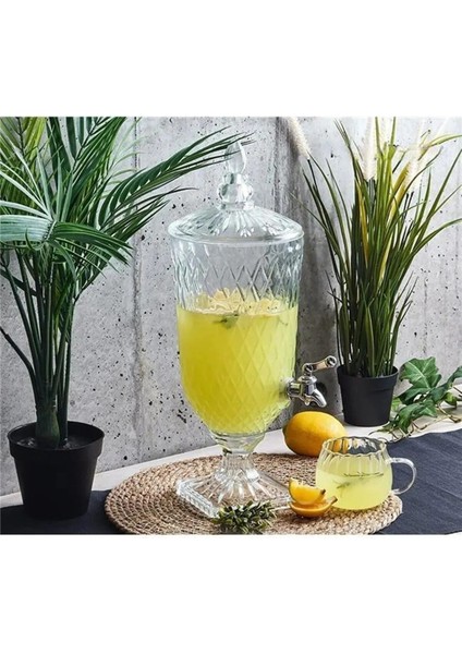 Elite Cam Şerbetlik Lüks 2 Litre Kokteyl Limonata Meşrubat Sebil 1 Adet