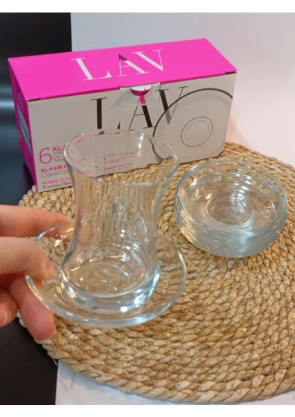 Elite Lav Demet 6'lı Çay Tabağı 1 Adet