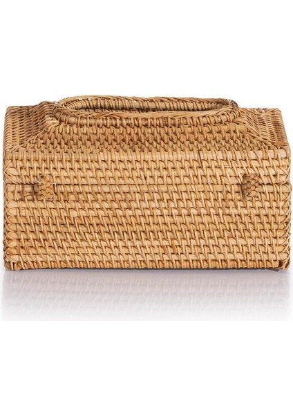 Elite Meander Rattan El Yapımı Dikdörtgen Büyük Boy Peçetelik 23X12X11CM 8922 1 Adet