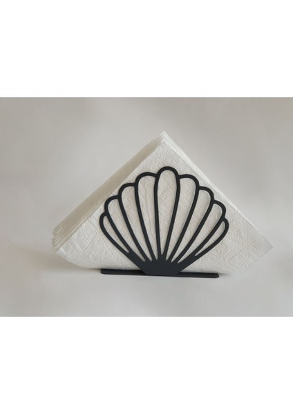 Elite Peçetelik Model Lazer Kesim Metal Dekoratif Siyah 11,5X10X4 cm 1 Adet
