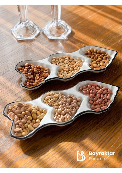 Elite Siyah Çizgili 2'li Kalp Çerezlik 31X11,5X3 cm 1 Adet