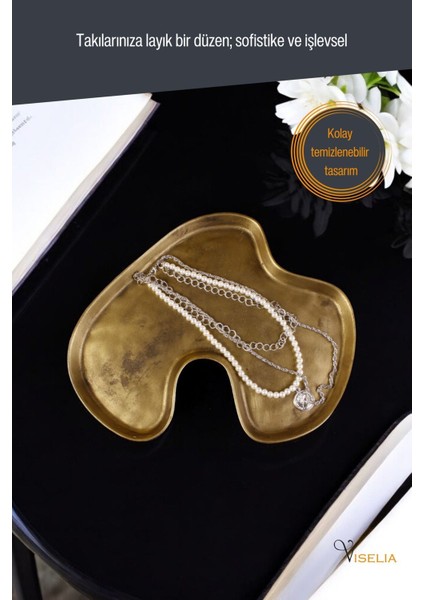 Takı Tabağı Takı Organizeri Takı Makyaj Kozmetik Düzenleyici Gümüş Eskitme Renk Model 16