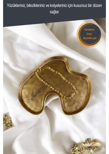 Takı Tabağı Takı Organizeri Takı Makyaj Kozmetik Düzenleyici Gümüş Eskitme Renk Model 16