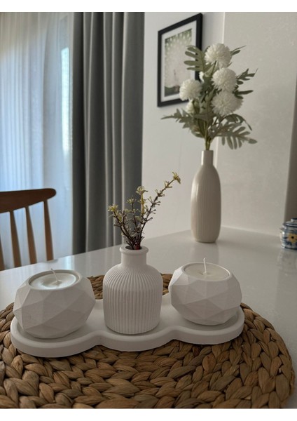Elite Dekoratif Kokulu ve Vazo Takımı 4 Parça 1 Adet