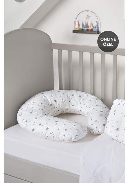 Bedding %100 Pamuk Emzirme ve Destek Minderi – Ergonomik, Çok Yönlü, 55x55x12 cm, Anne ve Bebek İçin modelleri