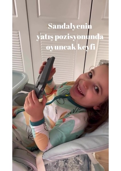 Elite Koala Mama Sandalyesi Portatif Katlanır Yükseklik Ayarlı Tekerlekli Içi Pedli - Latte Renk 1 Adet