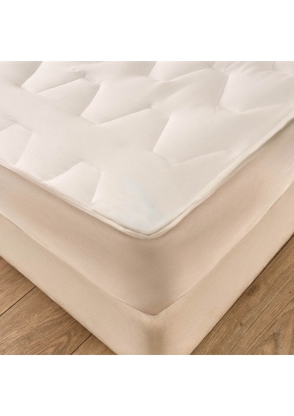 Soft Fitted Kapitoneli Tek Kişilik Uyku Pedi - Beyaz - 100x200 cm fiyatları