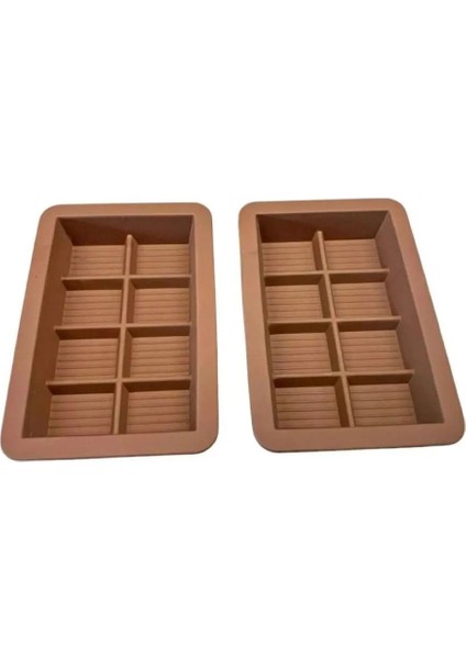 Elite 8 Bölmeli Dubai Çikolatası Kalıbı Silikon Çikolata Kalıbı Derinlik 2,5 Cm, 10 x 15, 100 Gr. 1 Adet modelleri