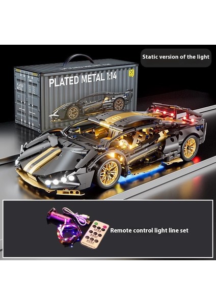Lambo Cyberpunk Spor Araba Modeli Yapı Taşları Yarış Arabası Montajlı Oyuncaklar (Yurt Dışından)