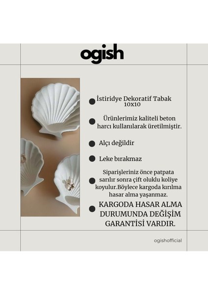 Elite Üçlü Istiridye Dekoratif Tabak (10X10) 1 Adet