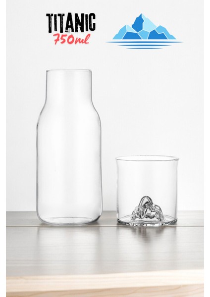 Elite Titanic Başucu Sürahisi Cam Sürahi 0,75 Lt (750ML) 1 Adet