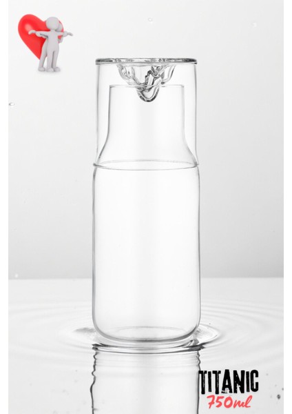 Elite Titanic Başucu Sürahisi Cam Sürahi 0,75 Lt (750ML) 1 Adet