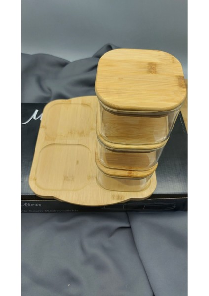 Elite Bambu Kapaklı Kahvaltı Seti Çerezlik Set Gerçek Bambu Resim Bize Ait 1 Adet fırsatları