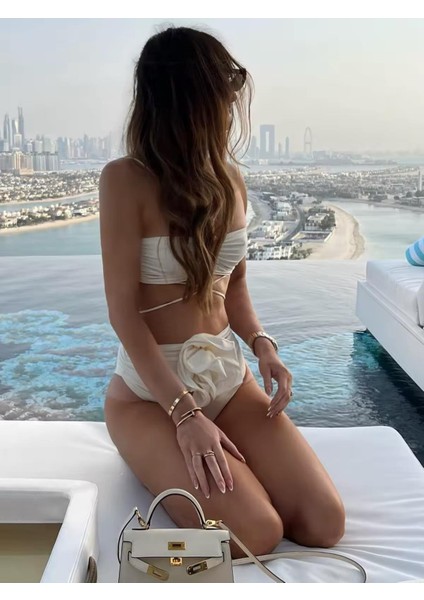 Rosa Yüksel Bel Bej Bikini Takımı fiyatları
