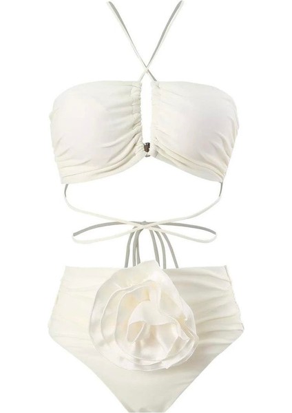 Rosa Yüksel Bel Bej Bikini Takımı indirimleri